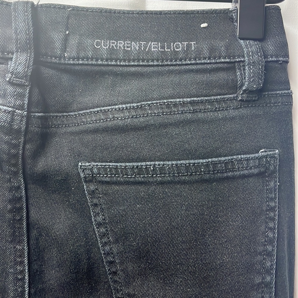 Current/ Elliott Black High‎ Rise Skinny Jeans- 25 - Picture 6 of 6